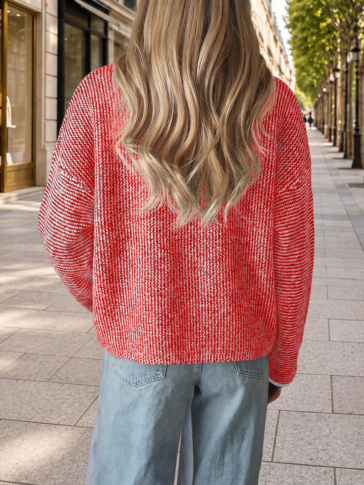 Saodimallsu Women Button Up Knit Sweater