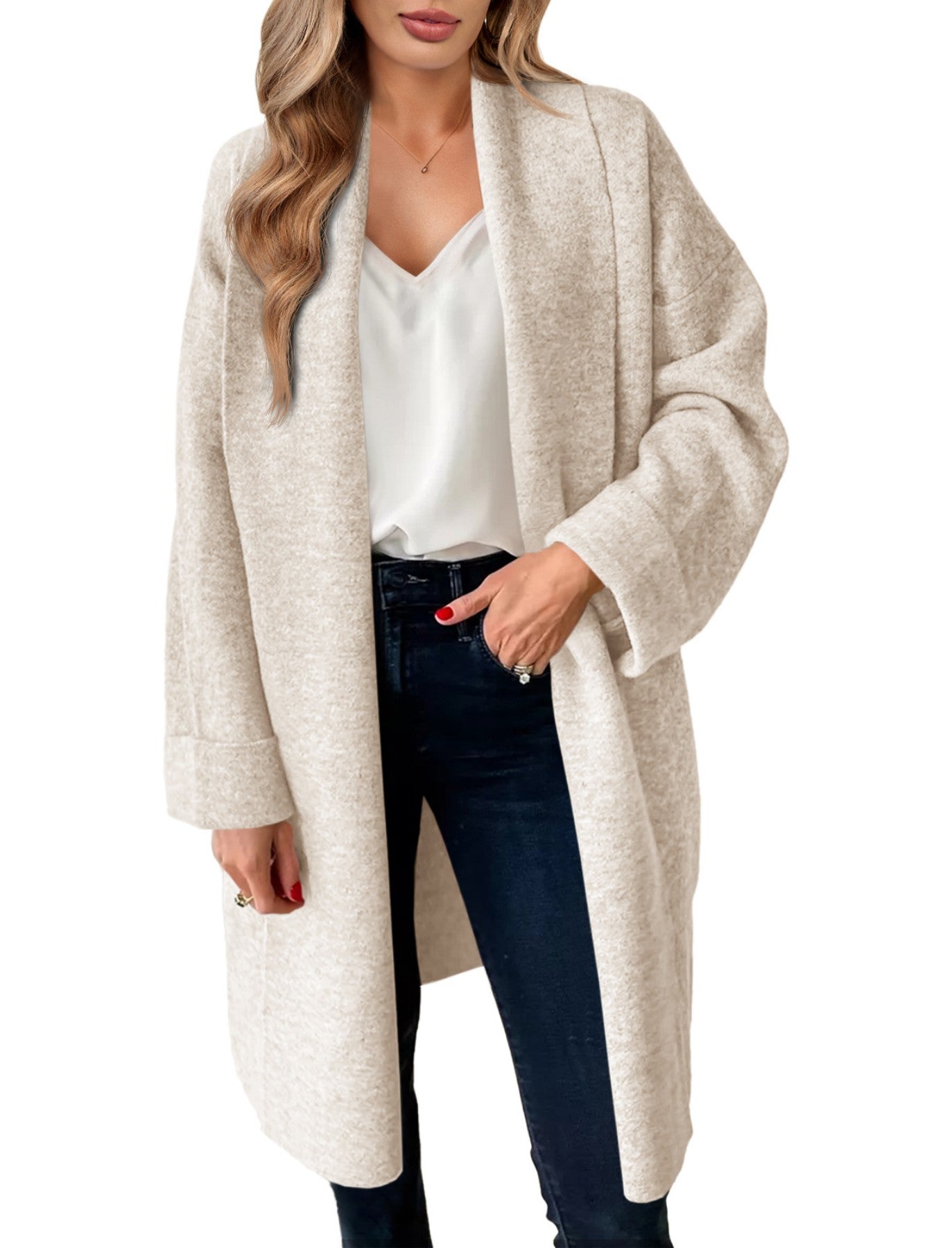 Saodimallsu Apnicot Womens Long Cardigan