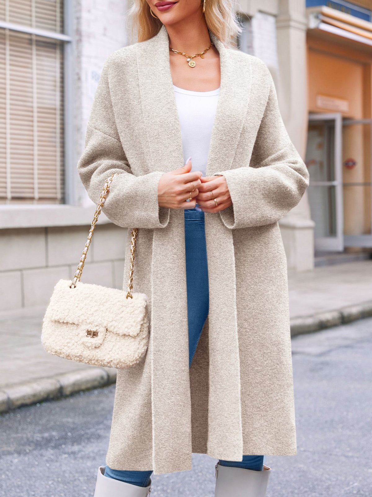 Saodimallsu Apnicot Womens Long Cardigan