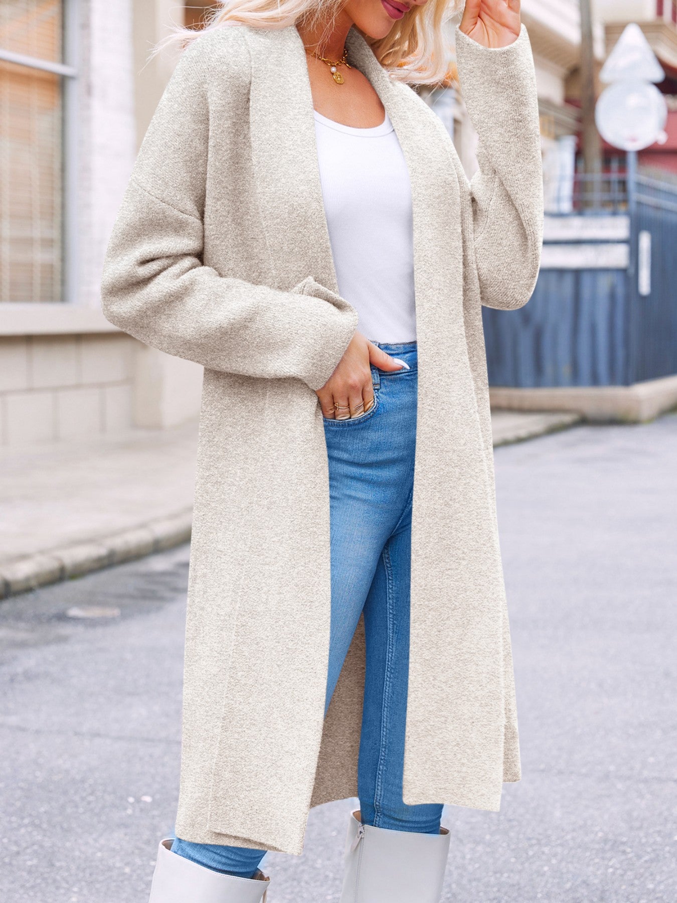 Saodimallsu Apnicot Womens Long Cardigan