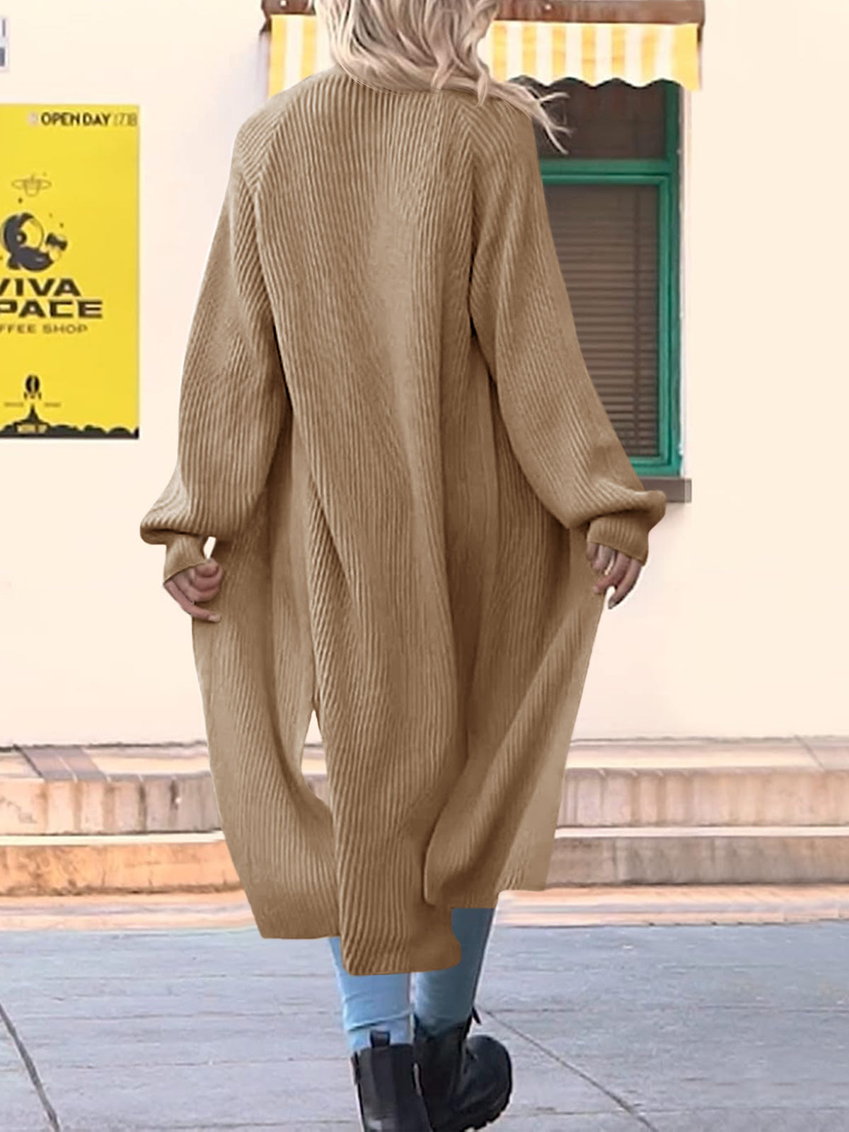 Saodimallsu Women Open Front Knit Cardigan