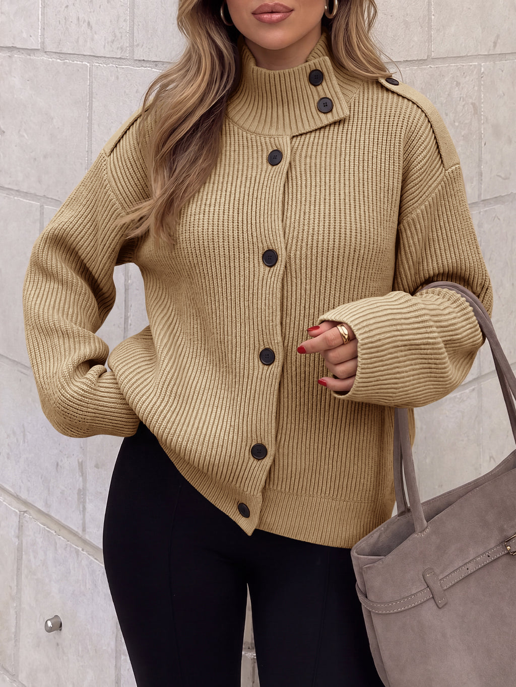 Saodimallsu Women's Chunky Knit Cardigan
