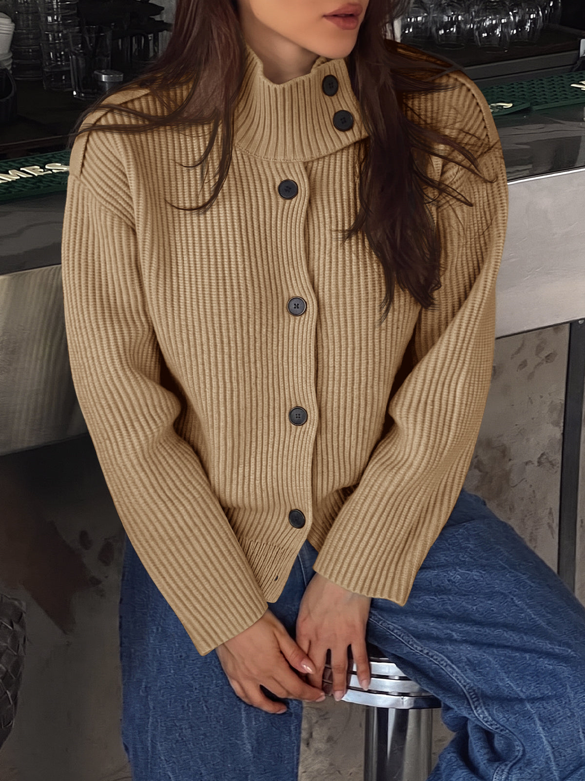 Saodimallsu Women's Chunky Knit Cardigan