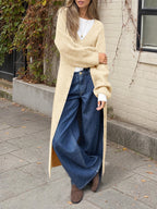 Saodimallsu Womens Oversized Long Button Up Cardigan