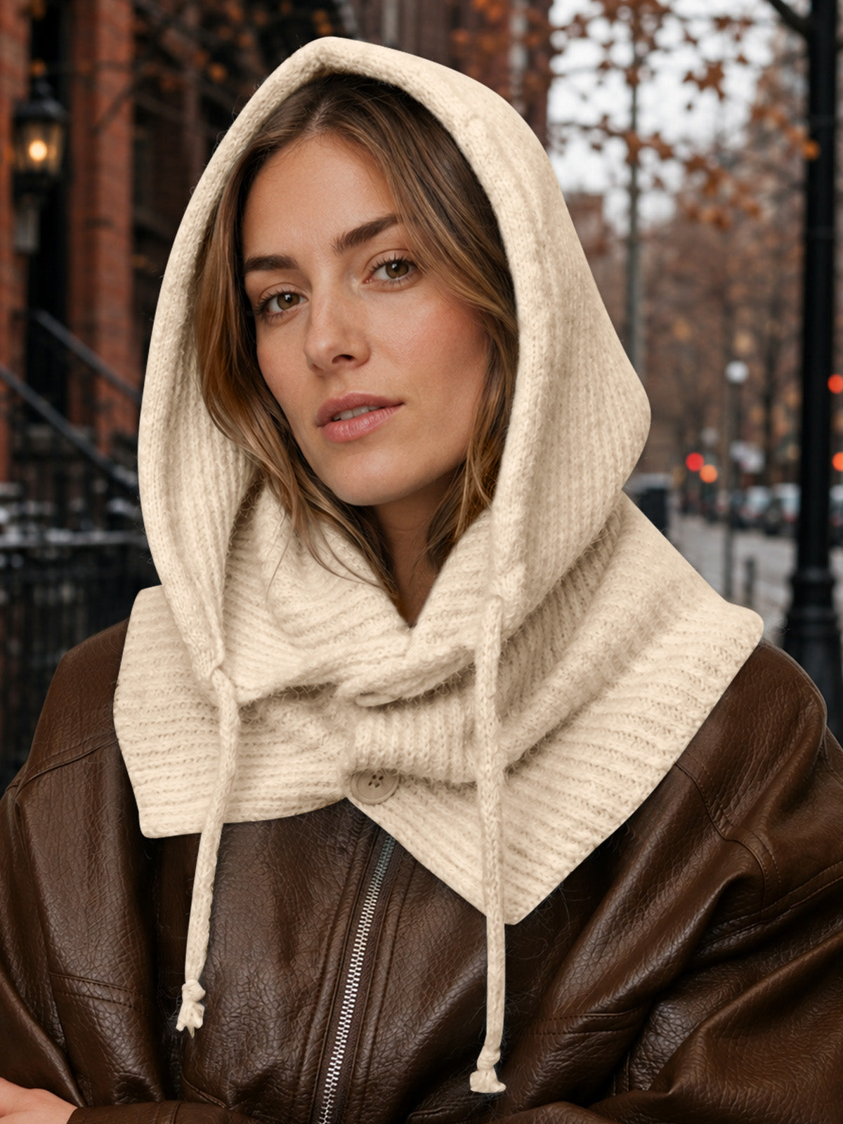 Saodimallsu Womens Balaclava Scarf Hats with Strings