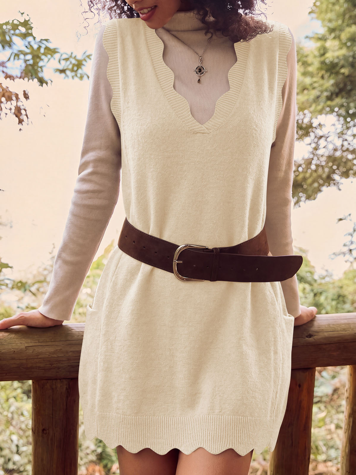 Saodimallsu Women V Neck Sweater Vest
