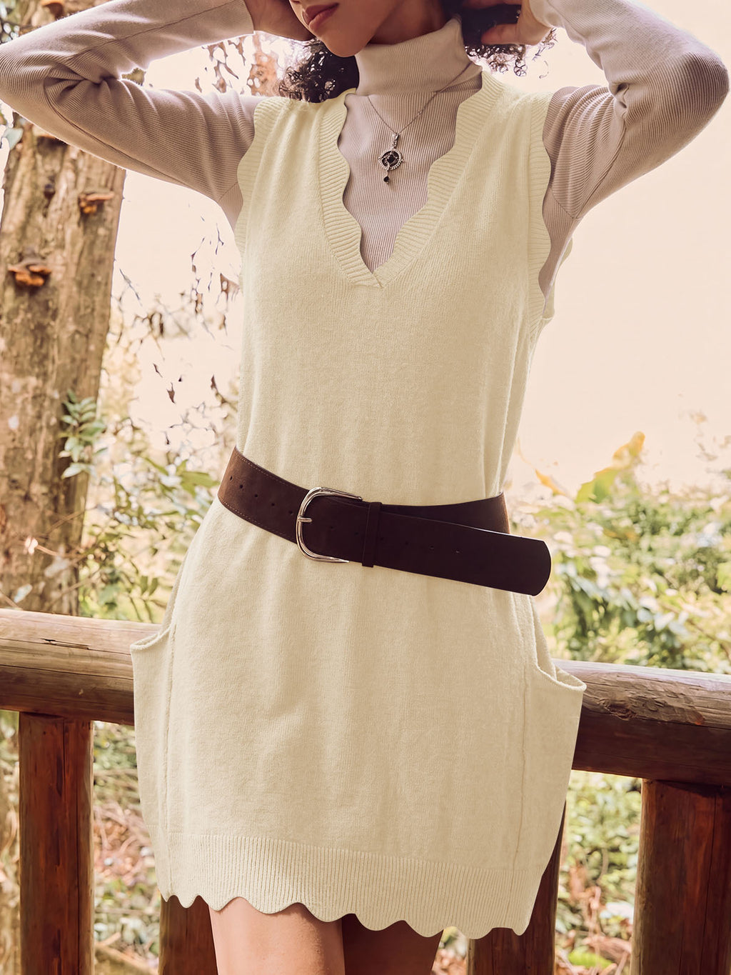 Saodimallsu Women V Neck Sweater Vest