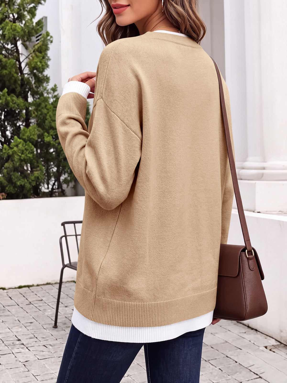 Saodimallsu Womens Fall Crewneck Pullover Sweater