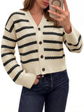 Saodimallsu Womens Striped Crochet Cardigan Tops