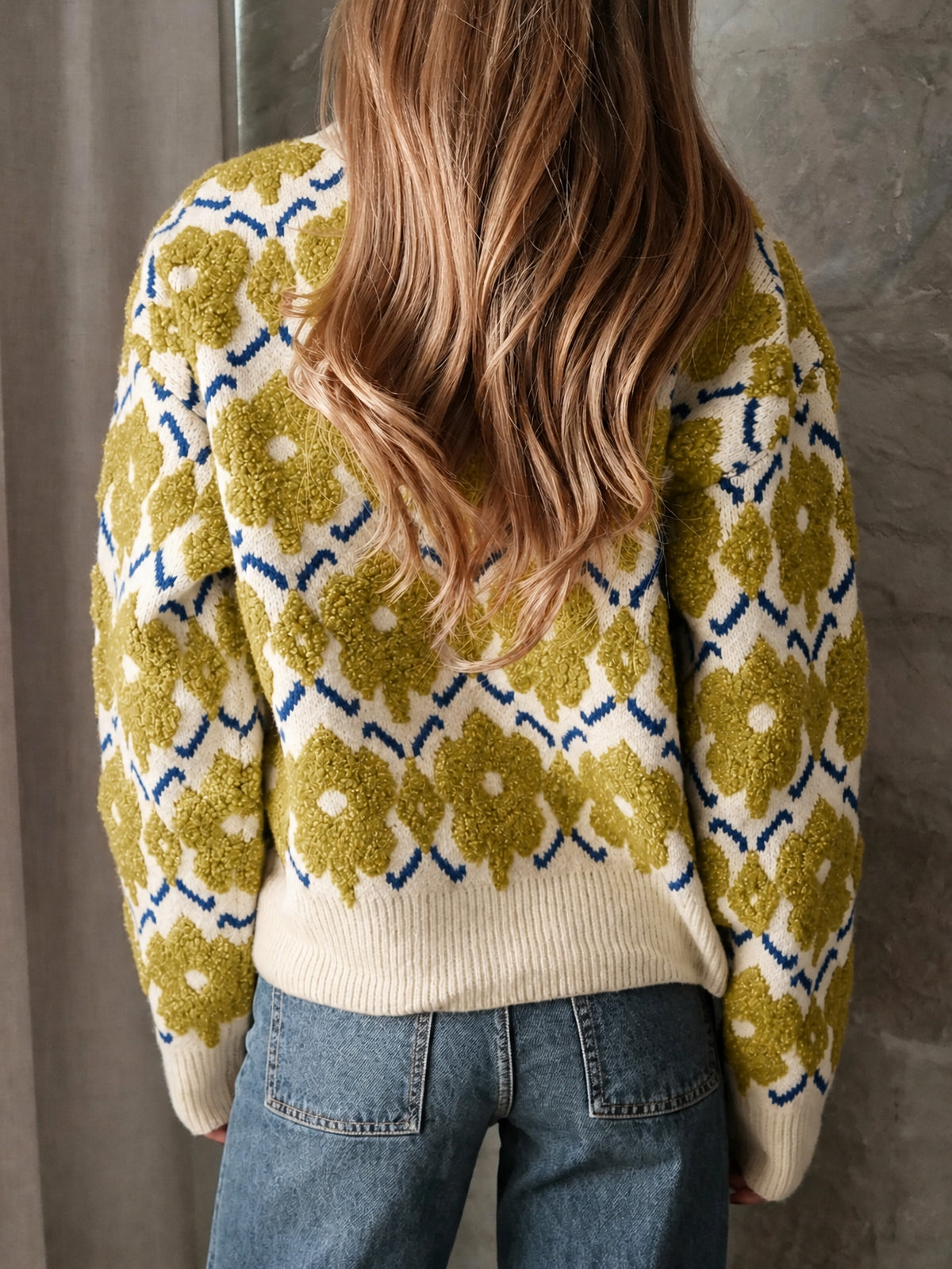 Saodimallsu Women Floral Knit Sweaters