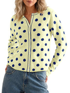 Saodimallsu Womens Polka Dot Button Up Cardigan
