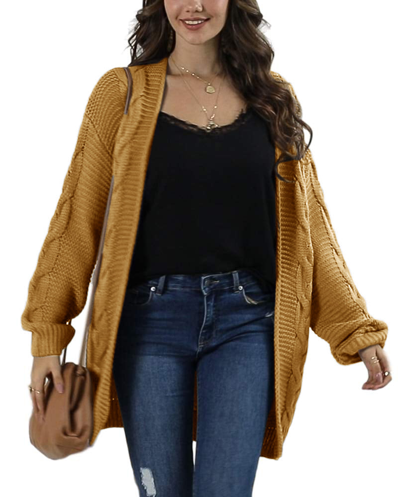 Saodimallsu Women Oversized Chunky Cable Knit Cardigan