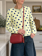 Saodimallsu Womens Polka Dot Button Up Cardigan