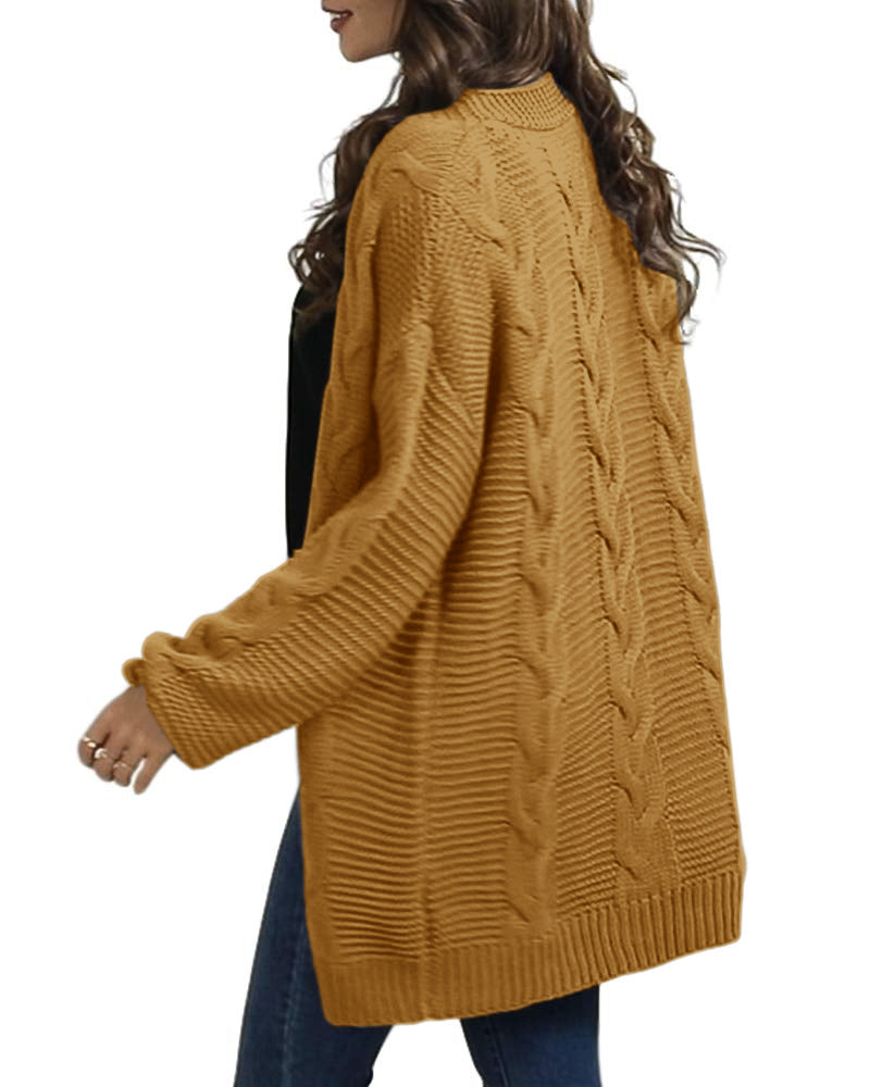 Saodimallsu Women Oversized Chunky Cable Knit Cardigan