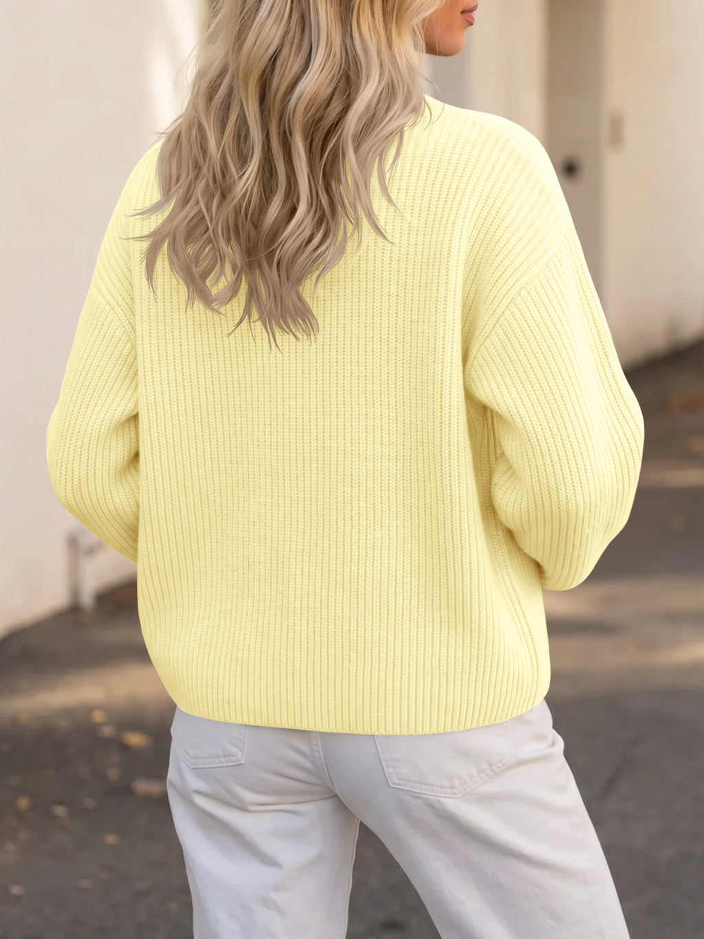 Saodimallsu Women Zip Up Chunky Knit Sweater