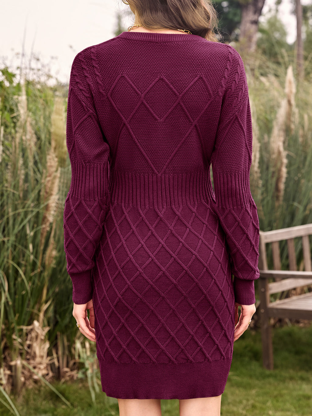 Saodimallsu Womens Bodycon Mini Sweater Dress