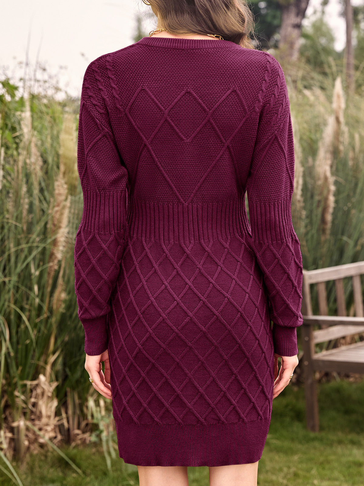 Saodimallsu Womens Bodycon Mini Sweater Dress